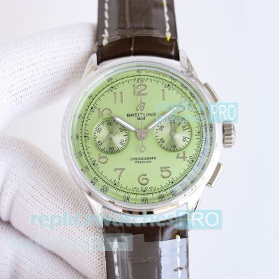 BLS Factory Breitling Premier Swiss B25 Mint Green Dial Replica Watch 